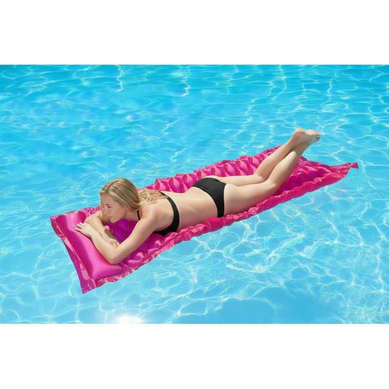 Poolmaster Roll 'N Go Swimming Pool Mattress Float, Pink, Pink