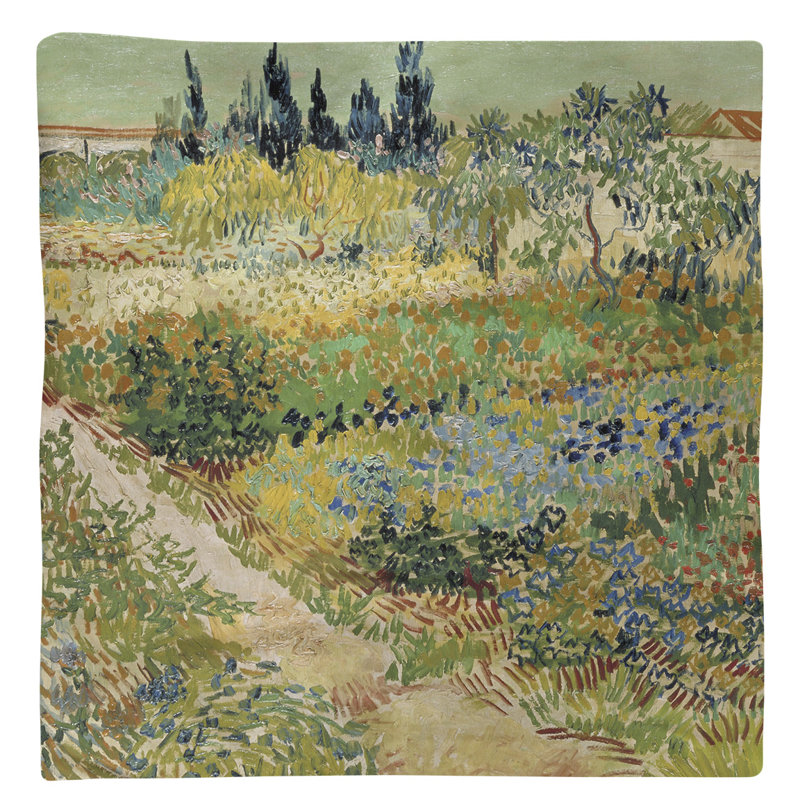 Vincent Van Gogh Polyester Square Napkin, Red/Blue/Brown, 0.1" H x 22" W x 22" D, Cotton Twill