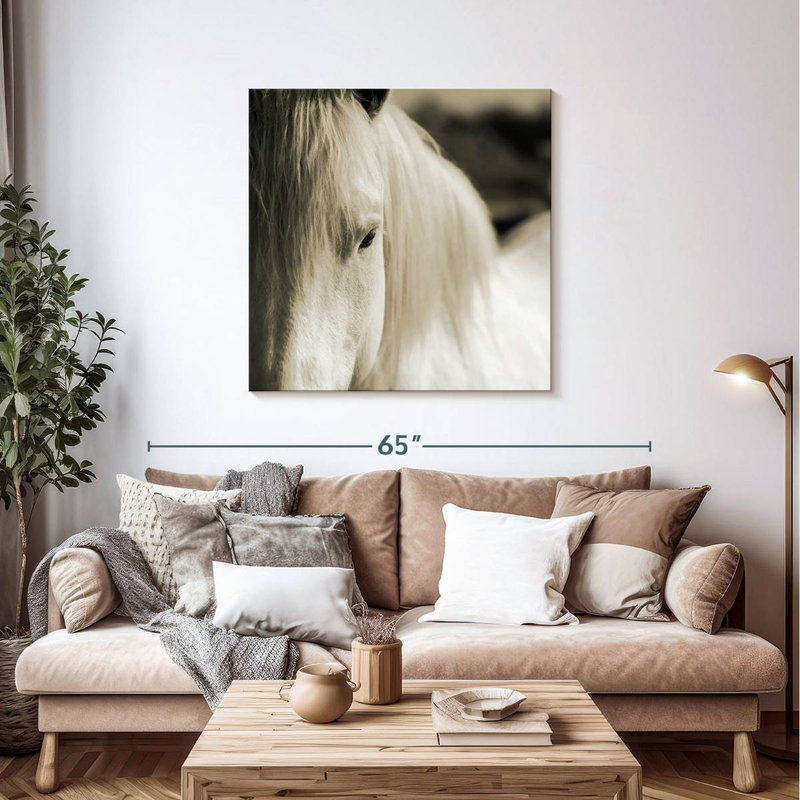 Ronce les chevaux blancs de Camargue III, H 39 po x l 39 po