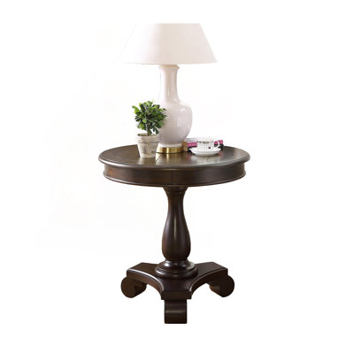 Traditional Round Pedestal Side Table