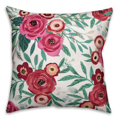 Coussin décoratif floral d'intérieur / extérieur Summer Fun