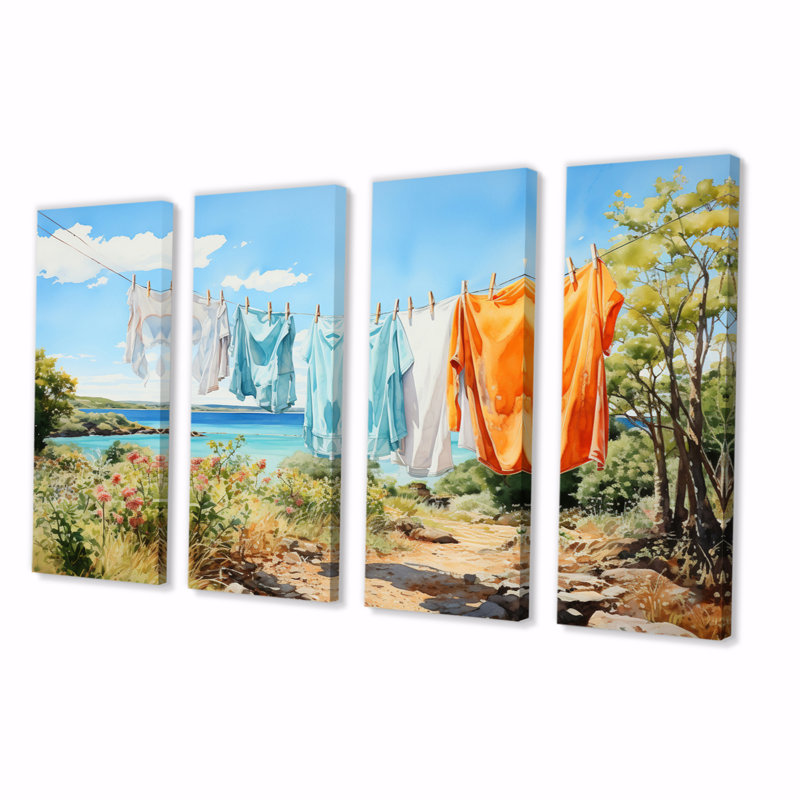 " Laundry Day In Italy IV " 4 - Pieces