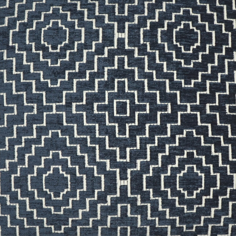 Coussin décoratif à carreaux, Indigo, Rectangle 14"H x 24"W