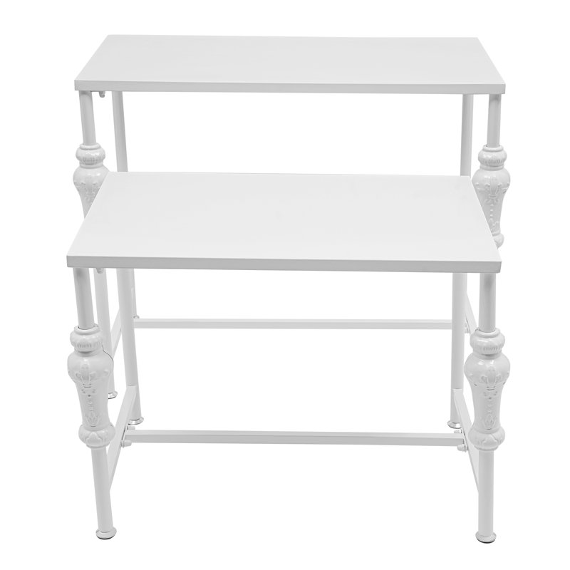 Tablettes de présentation industrielles au détail, Blanc