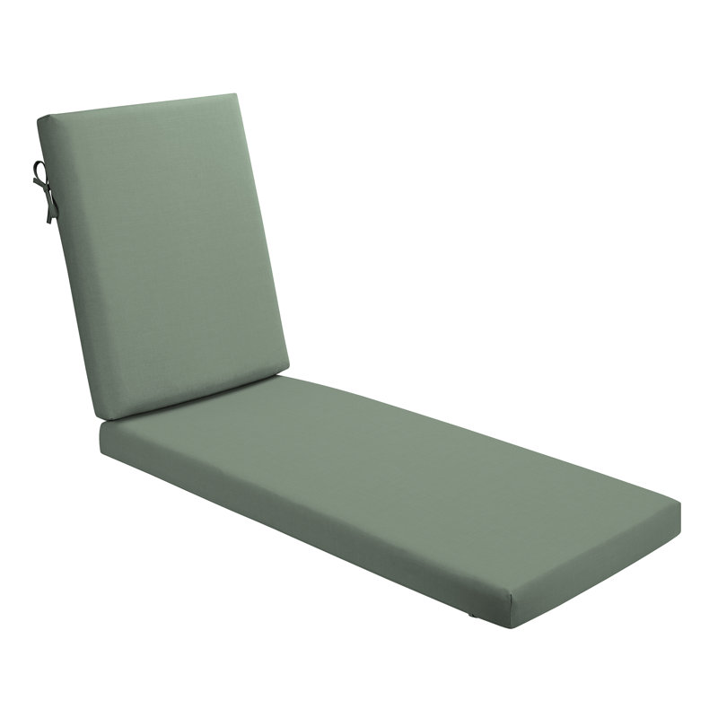 ARDEN Foam Outdoor Chaise Lounge Cushion, 21 x 72, made with ProFoam, Sage Green