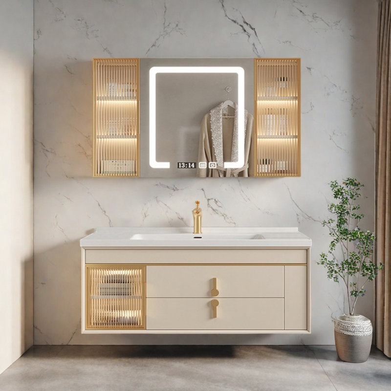 Modern light luxury style bathroom cabinet