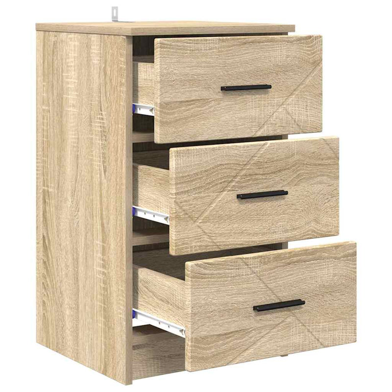 38cm W Manufactured Wood Bedside Table, Sonoma Oak