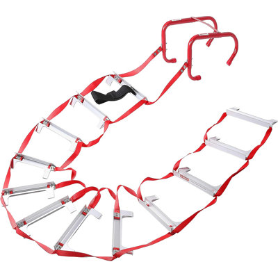 15 Ft Portable Safety Ladder with Anti-Slip Rungs