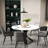 Modern Round Sintered Stone Dining Table With Lazy Susan-422047188-422047187-422047185