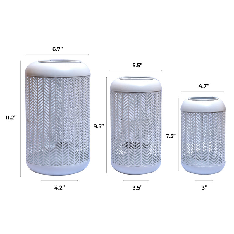 Metal Tabletop Lantern, 6.3" H x 6.3" W x 11.02" D