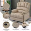 Grand fauteuil manuel avec fauteuil inclinable en tissu rembourré pour le salon, beige-1259381529