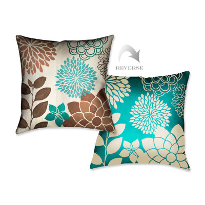 Abstract Garden Blue Abstract Garden I Throw Pillow