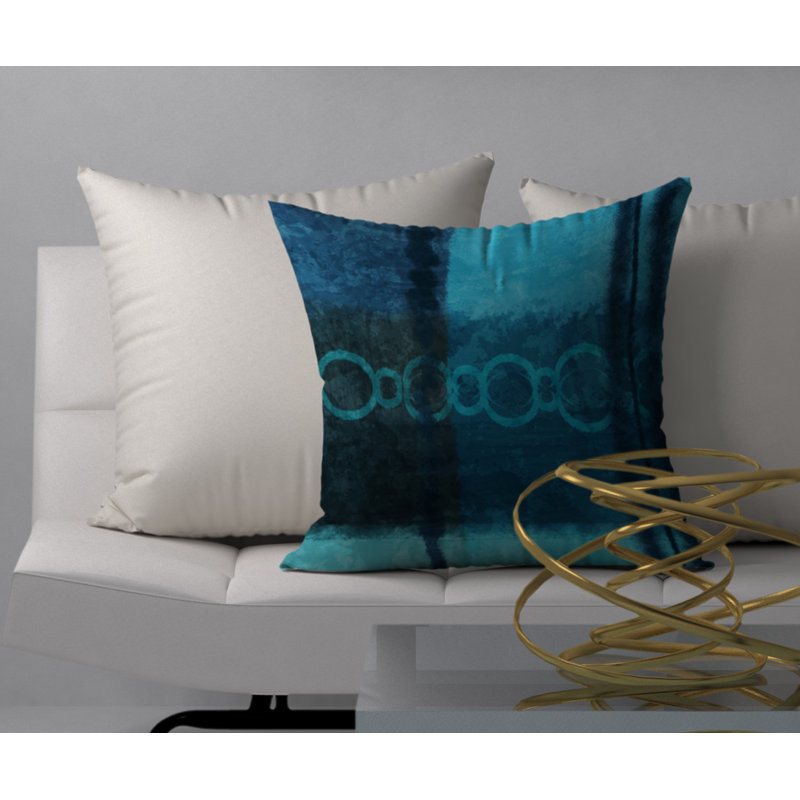 Abstract Reversible Throw Pillow, 24"x24"