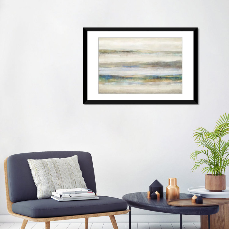 «Linear Motion» non disponible sur toile, H 16 po x l 24 po x P 1 po, Papier d'art encadré noir, Blanc