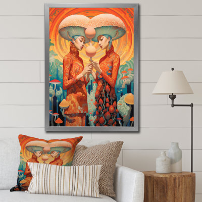 Orange surréalisme, robe de chambre pour femme