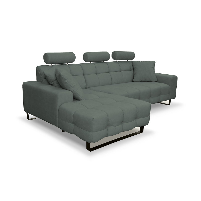 4 Seater Corner Sofa, Left Hand Facing, Green