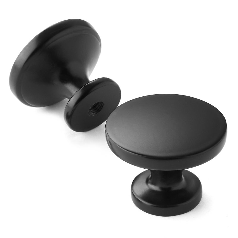 Oil Rubbed Bronze Round Cabinet Knobs with Mounting Hardware, 10-Pack