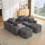 Canapé modulaire en forme de U avec chargeur sans fil et porte-gobelets-1927372083
