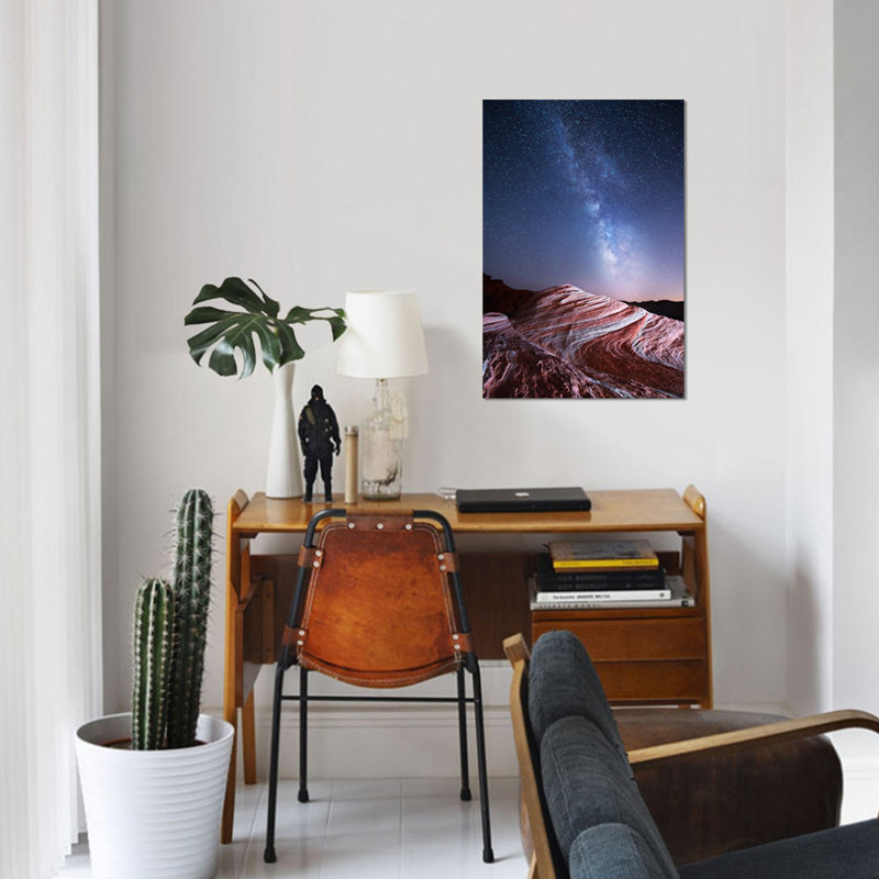 « fire wave », reproduction d’impression sur toile, H 40 po x l 26 po x P 1,5 po, Pas de tapis, Toile tendue