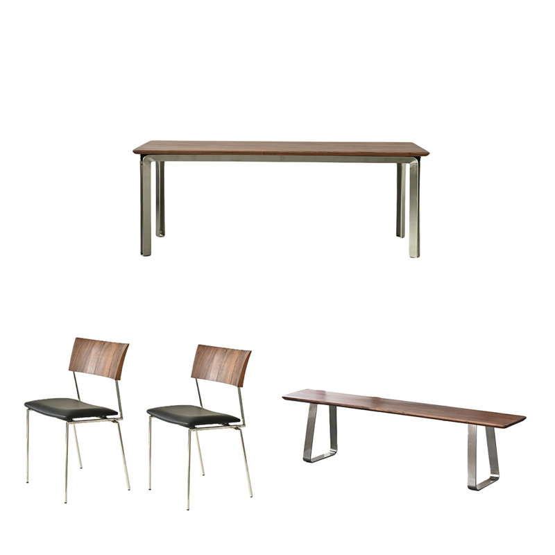 High quality solid wood table set, 29.52"H x 55.11"L x 31.49"W
