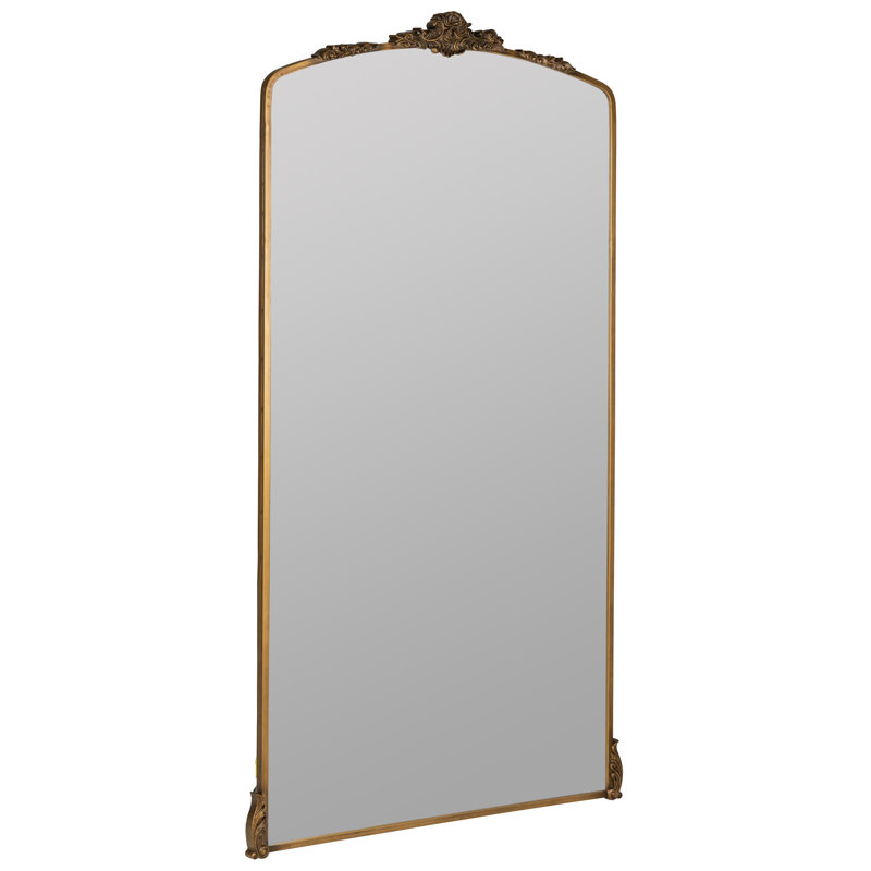 Aticus Metal Arch Mirror, Antique Bronze, 70.5" x 38"