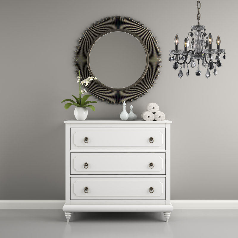 Lustre classique à 4 lumières de style bougie Dusitn, Bronze foncé