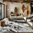 Galaxy Series Abrstract Black/Gray/Ivory/Beige Area Rug-1599336818