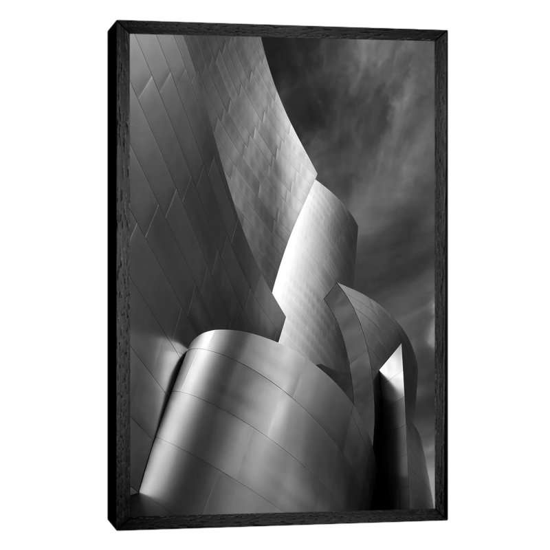 Architectural Art - Print on Canvas, 152.5 cm H x 101.5 cm W, Black Framed