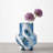 8" Blue Clear Glass Round Vase-2023745866-2023745865