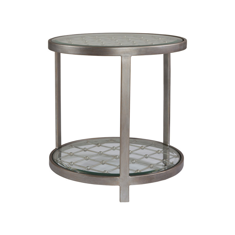 Table de bout ronde en métal Royere, Saint Laurent