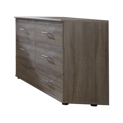 Bjerne Solid Wood 130cm W 6 - Drawer Chest of Drawers