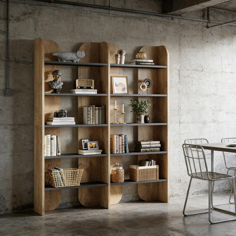 Modern Display Shelves,Spacious Bookshelf, 5-Tier Bookcase