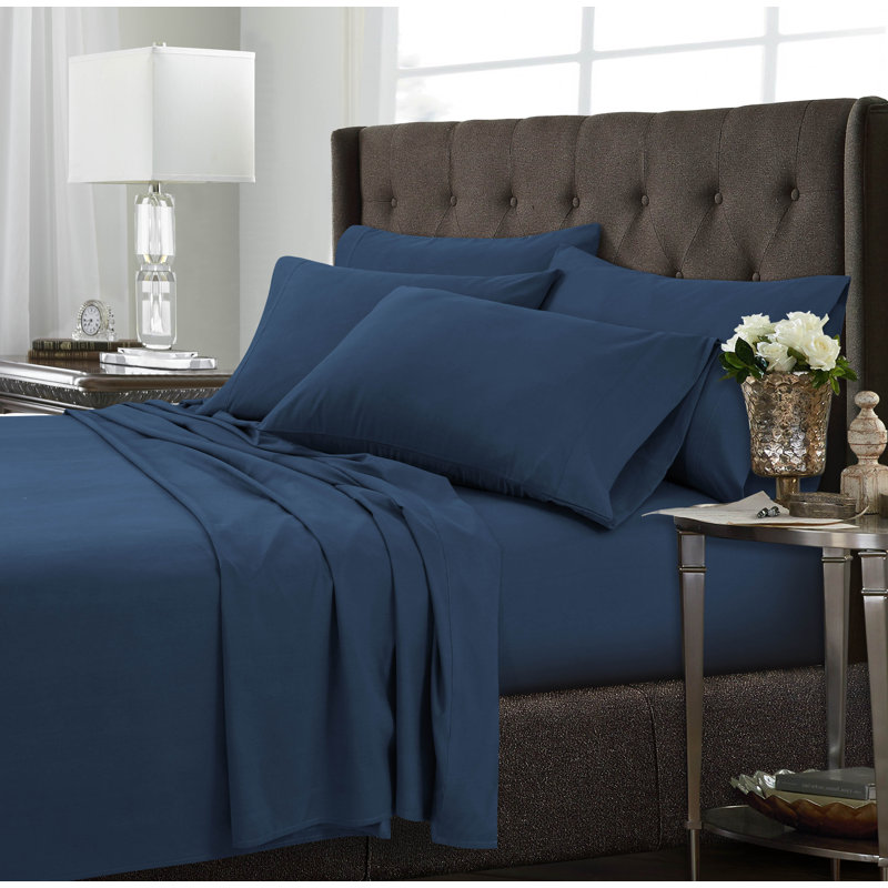 Microfiber Sheet Set, Estate Blue, California King