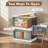 Collapsible Storage Bins With Lids, Stackable Storage Bins With Doors And Wheels