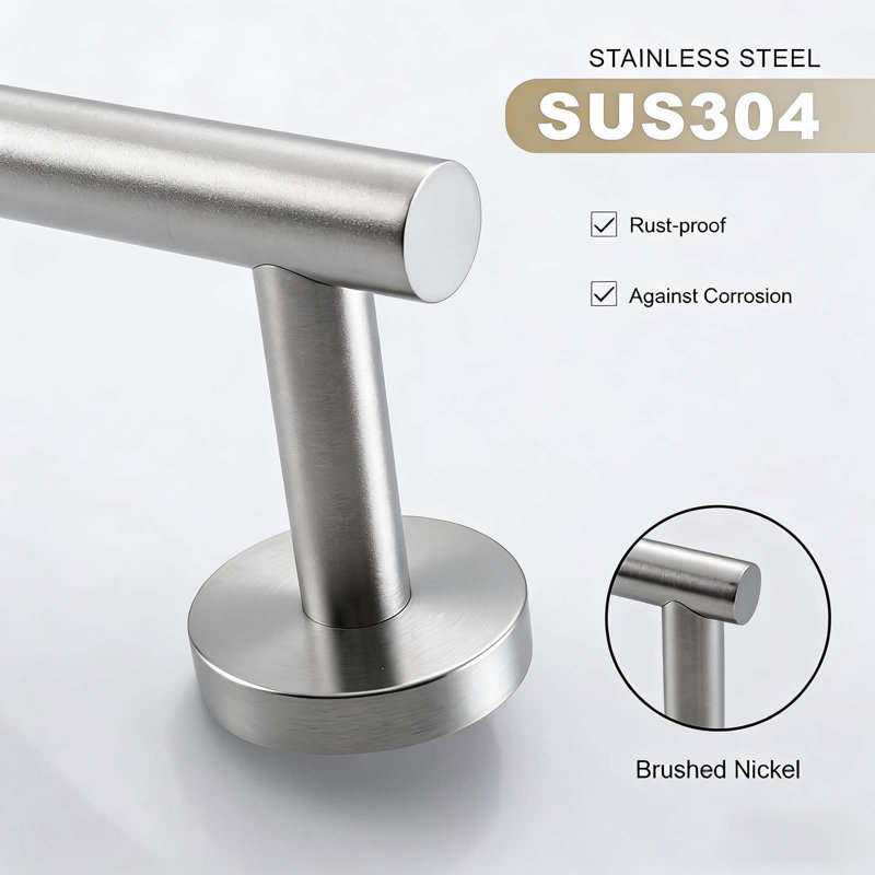 Porte-papier hygiénique mural double, Nickel brossé