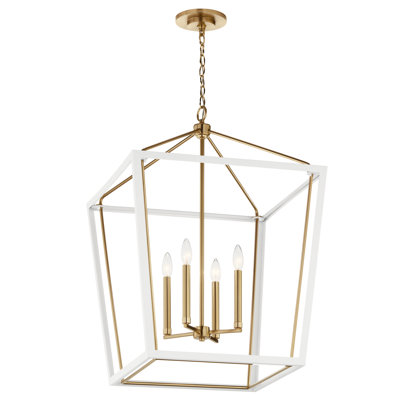 Delvin 4 - Light Steel Dimmable Square Chandelier