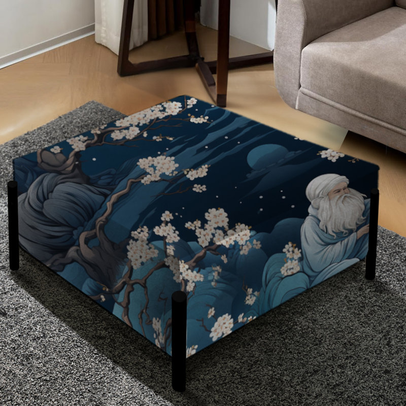 Sagesse taoïstes - Grand repose-pieds carré chinois