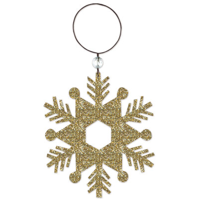 Silver Snowflake Ornament - Set of 2