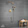 Retro Wall Mount 2 Function Rainfall Shower System with 3 Setting Handheld, Rough-In Valve and Diverter