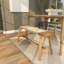 Banc en bois fabriqué à la main Cole avec assise en corde faite à la main Cole
