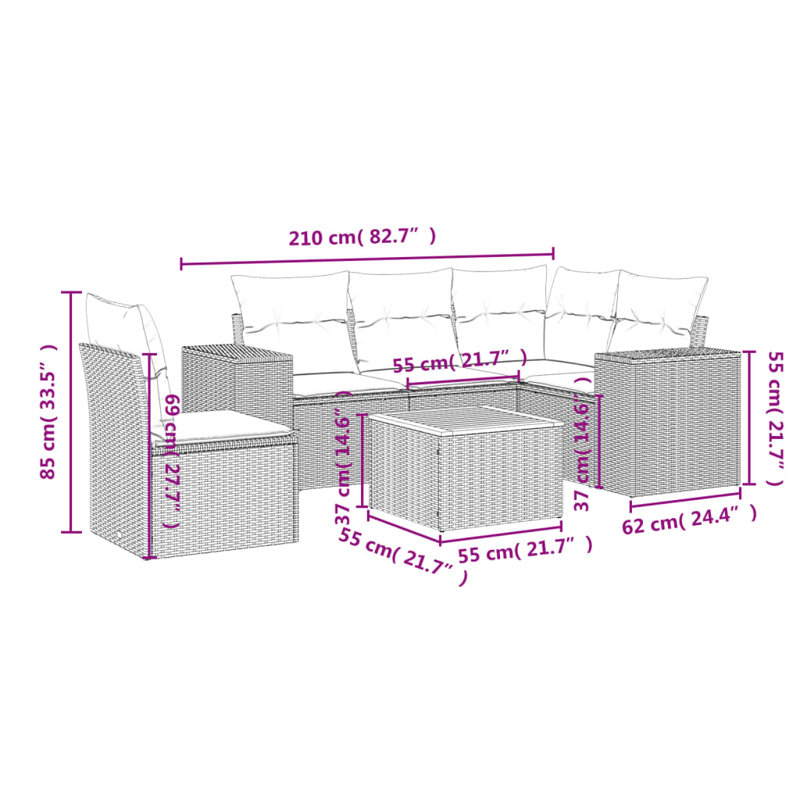 Vidaxl Garden Sofa Set