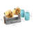 Cozy Blue Mason Jar Table Centerpiece with Rose Bouquet Flowers, Dining & Coffee Table Décor-771210608