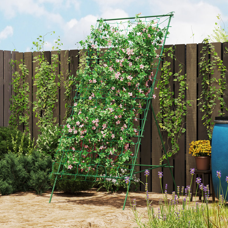 Treillis de concombre ajustable à structure en A pour plantes grimpantes