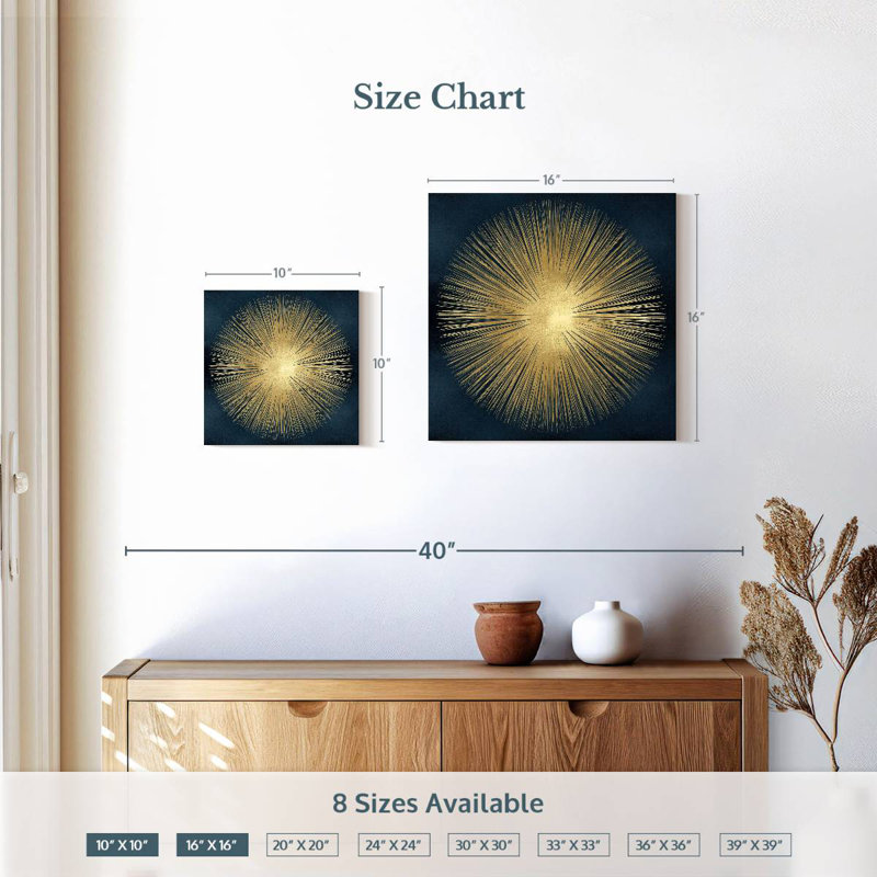 Avery Sunburst Gold On Blue I