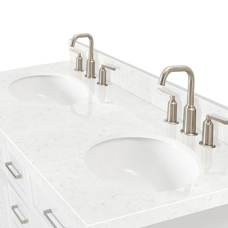 Blazier 72.25'' W Double Vanity, White, 60"