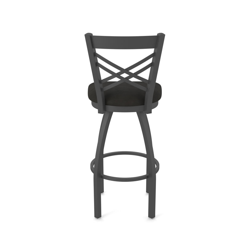 Tabouret pivotant 820 Catalina, Étain, Vinyle - espresso Canter, Très grand (assise de 36 po de hauteur)
