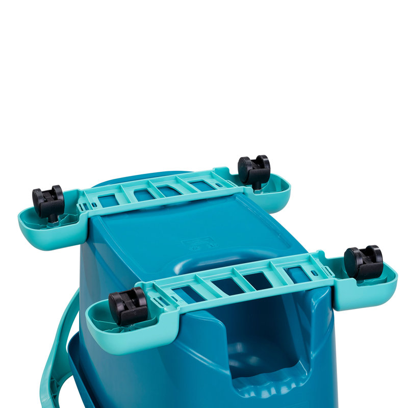 Leifheit Clean Twist Spin Mop and Bucket Set with Rollers | Telescopic Handle, 360° Joint, Spin-Dry System | Easy Glide Wheels | Blue