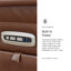 Causeuse inclinable électrique avec console Limium