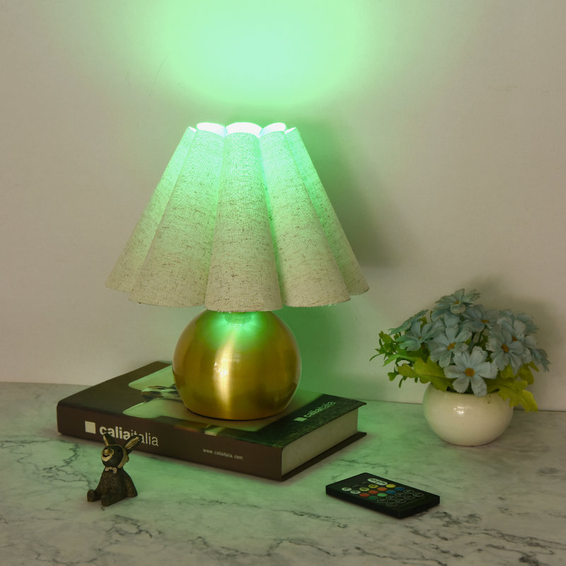 Petite lampe de table rechargeable Crodless RVB, Or, Blanc, Non