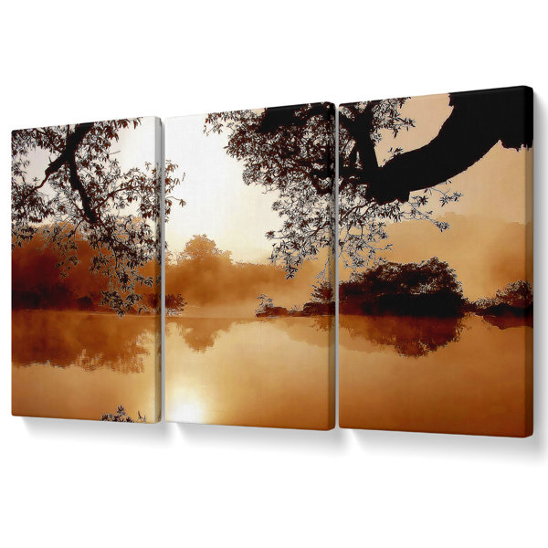 Ebern Designs Cocoa Bay - 3 Piece Wrapped Canvas Print | Wayfair.co.uk